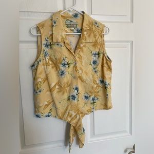 Tommy Bahama Stretch Tropical Sleeveless Top ~ VTG EUC!